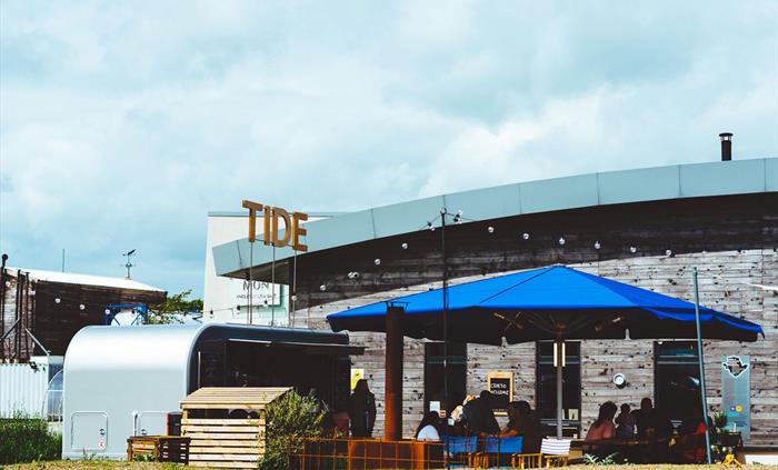 Our outdoor cafe: Tide/ Llanw